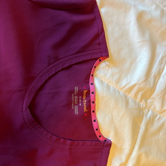 Two burgundy/maroon scrub tops - Picture 2 of 3
